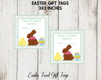 Easter tags. Easter cookie card. Easter cookie tags. Printable Cookie Square tag. Printable Easter gift tag. Easter printable tag. Enclosure