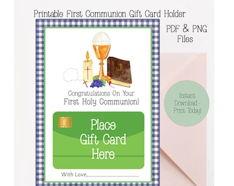 Printable First Communion Card,Gift Card Holder, On Your Confirmation, Printable Card Confirmation, gift, Cross, digital download, pdf & png
