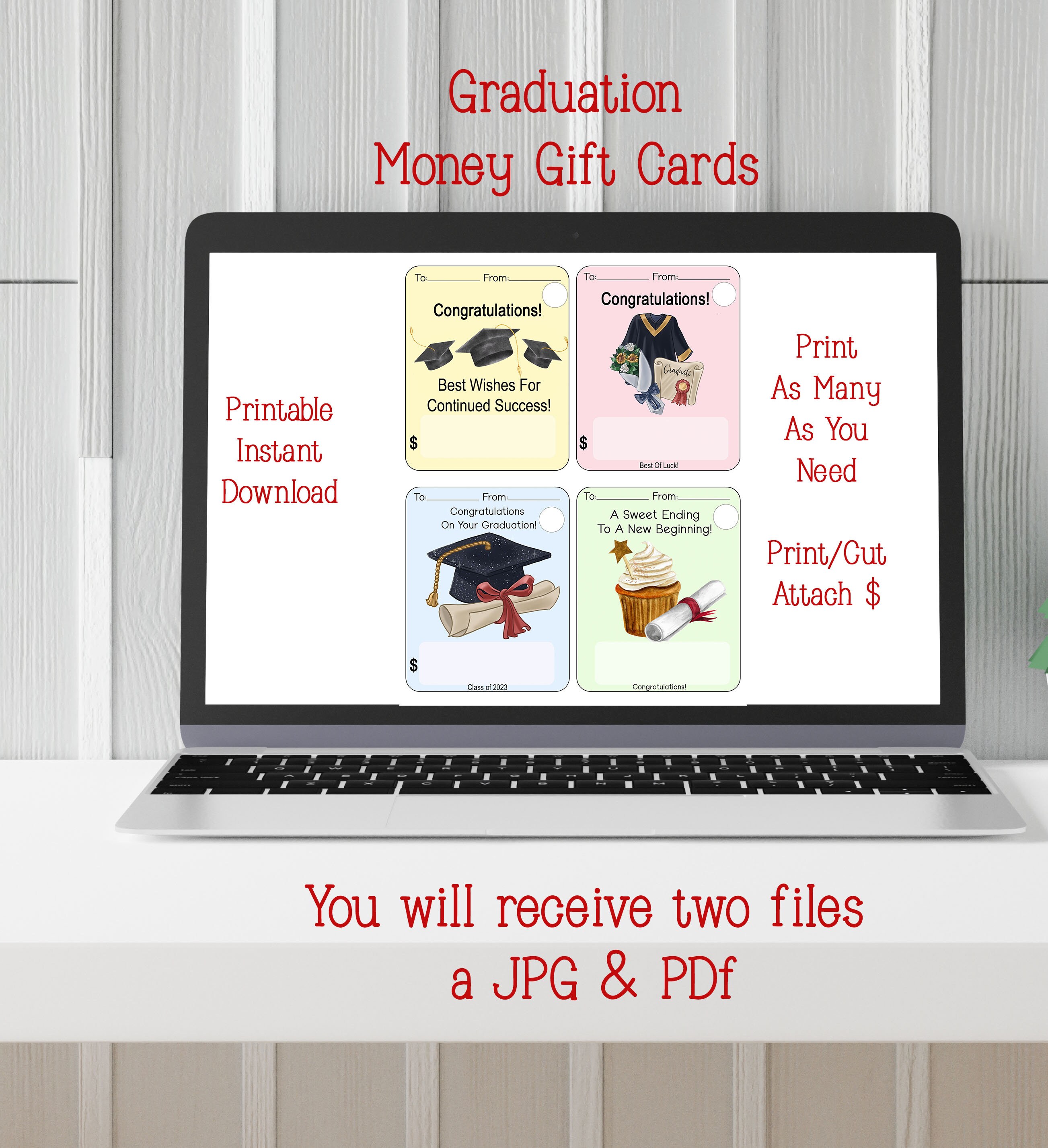 Printable Graduation Card, Money Gift Card for Graduate, Instant ...