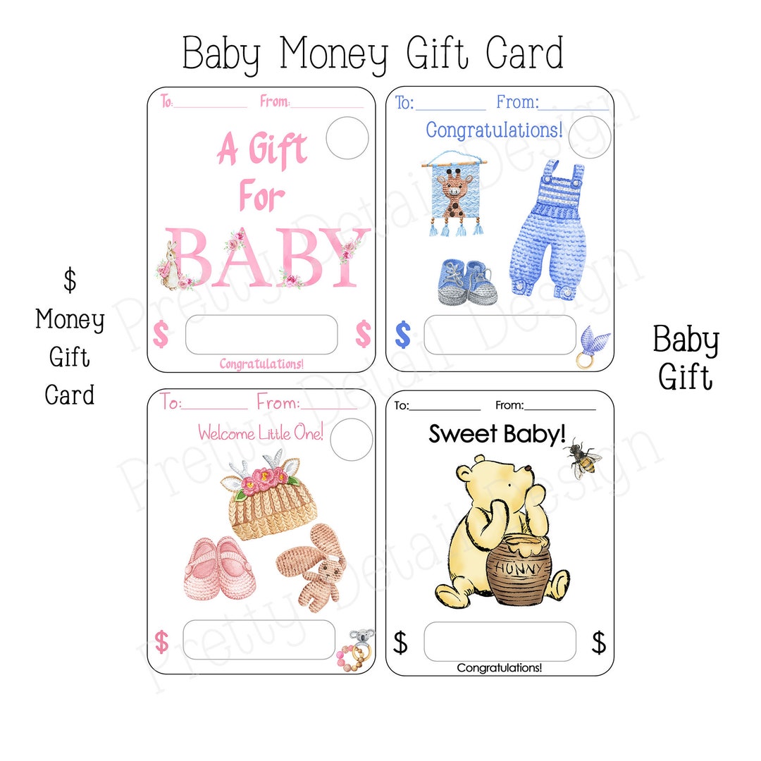 Baby Money Cards, Printable Baby Card, Money Card, Baby Shower Money