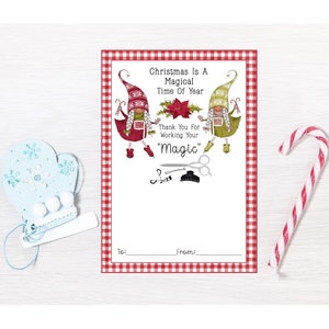 Druckbare Weihnachtsgeschenkkartenhalter, Friseurgeschenkkartenhalter, druckbare Geschenkkartenhalter, Weihnachtsgeschenk Friseursalon