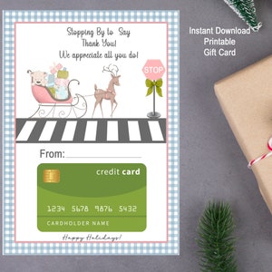 PRINTABLE Crossing Guard Christmas Gift Card Holder, Gift for Crossing Guard, Guard Appreciation, Gift From Student, Crossing Guard Gift