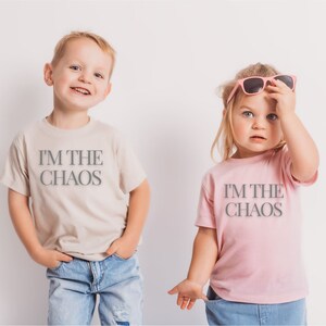 Toddler Mommy and Me shirt, Im The Chaos, Matching Mommy Shirt, Caffeine and Chaos, Cute Kids Tee, Kids Shirt