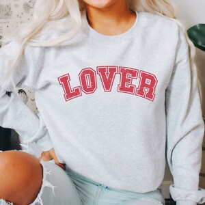 Valentine&#39;s Sweatshirt, Lover T-Shirt, Distressed Valentine&#39;s Sweatshirt, Jersey Valentines Shirt, Cute V-Day Shirt, Retro Valentine