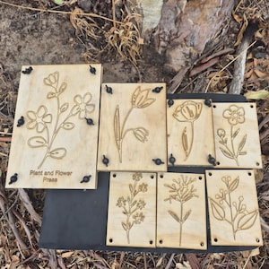 3 Sizes - Custom Flower Plant Press - Laser cut/etched and 3d printed - Dried Flowers - Made in Australia Bush