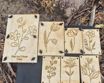 3 Sizes - Custom Flower Plant Press - Laser cut/etched and 3d printed - Dried Flowers - Made in Australia Bush