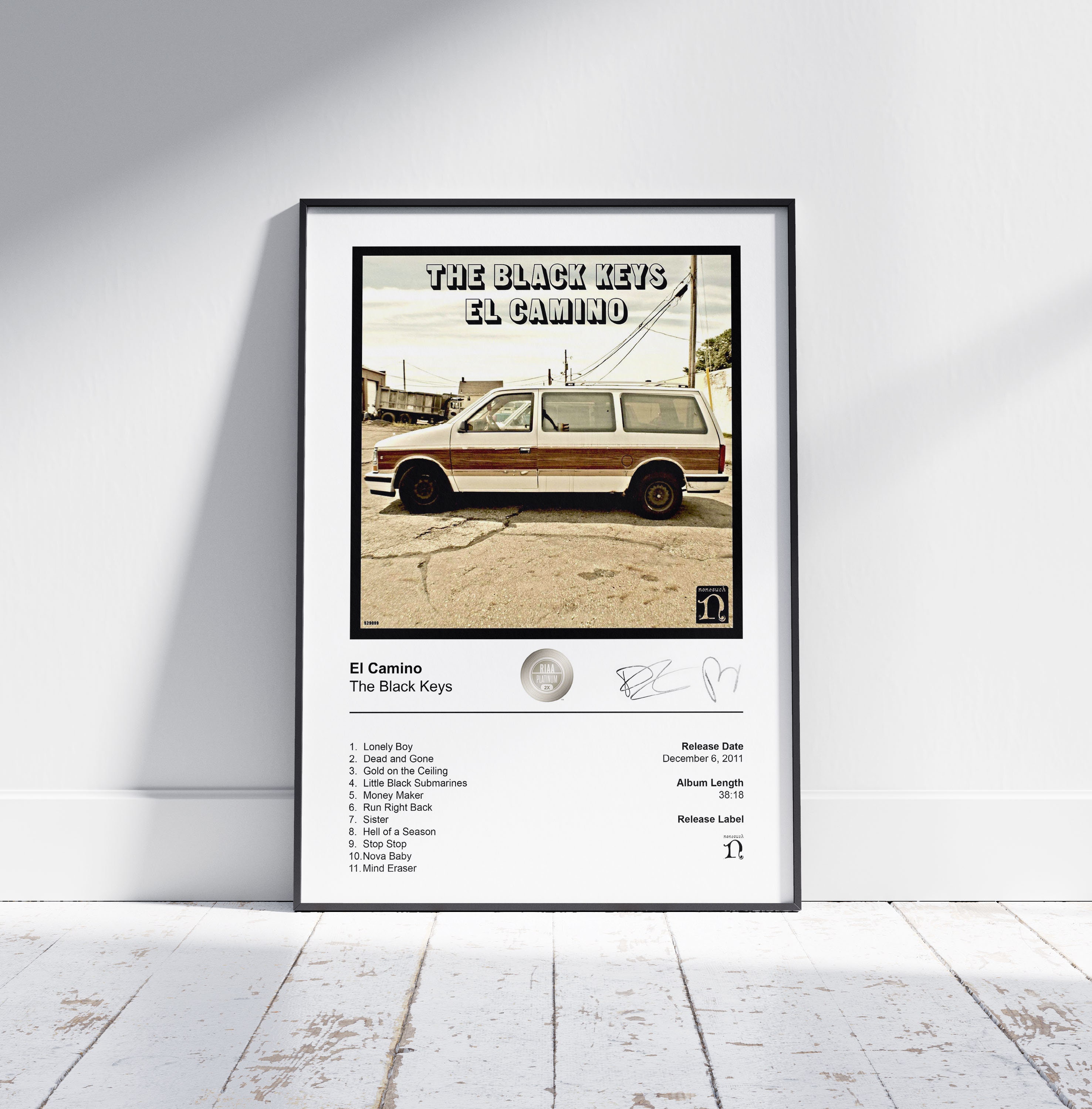 The Black Keys Poster  - El Camino Album Cover Poster Print -