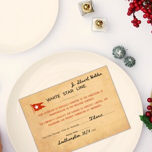 Titanic Boarding Pass Printable Template, Editable Wedding Invitation ...