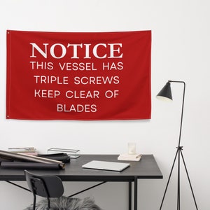 Titanic Sign Flag, Titanic Lover Flag, RMS Titanic Gift, Titanic Birthday Gift, Ocean Liner Decoration, Titanic Decoration, Flag, Deco