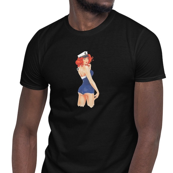 Sailor Girl Pin Up Short-Sleeve Unisex T-Shirt