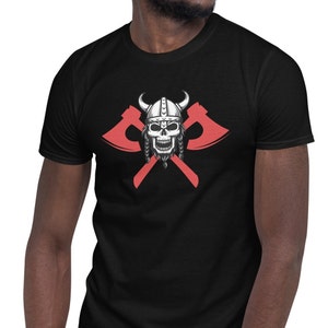 Viking Skull T-Shirt: Ring-Spun Cotton Graphic Tee