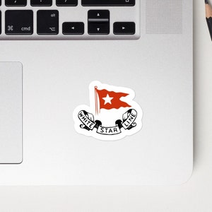 White Star Line Logo Titanic Liebhaber Kuss-Schnitt Aufkleber, Titanic Wanddekor, Wandaufkleber, Laptop Aufkleber, Titanic Geschenk, Titanic Motto Geburtstag