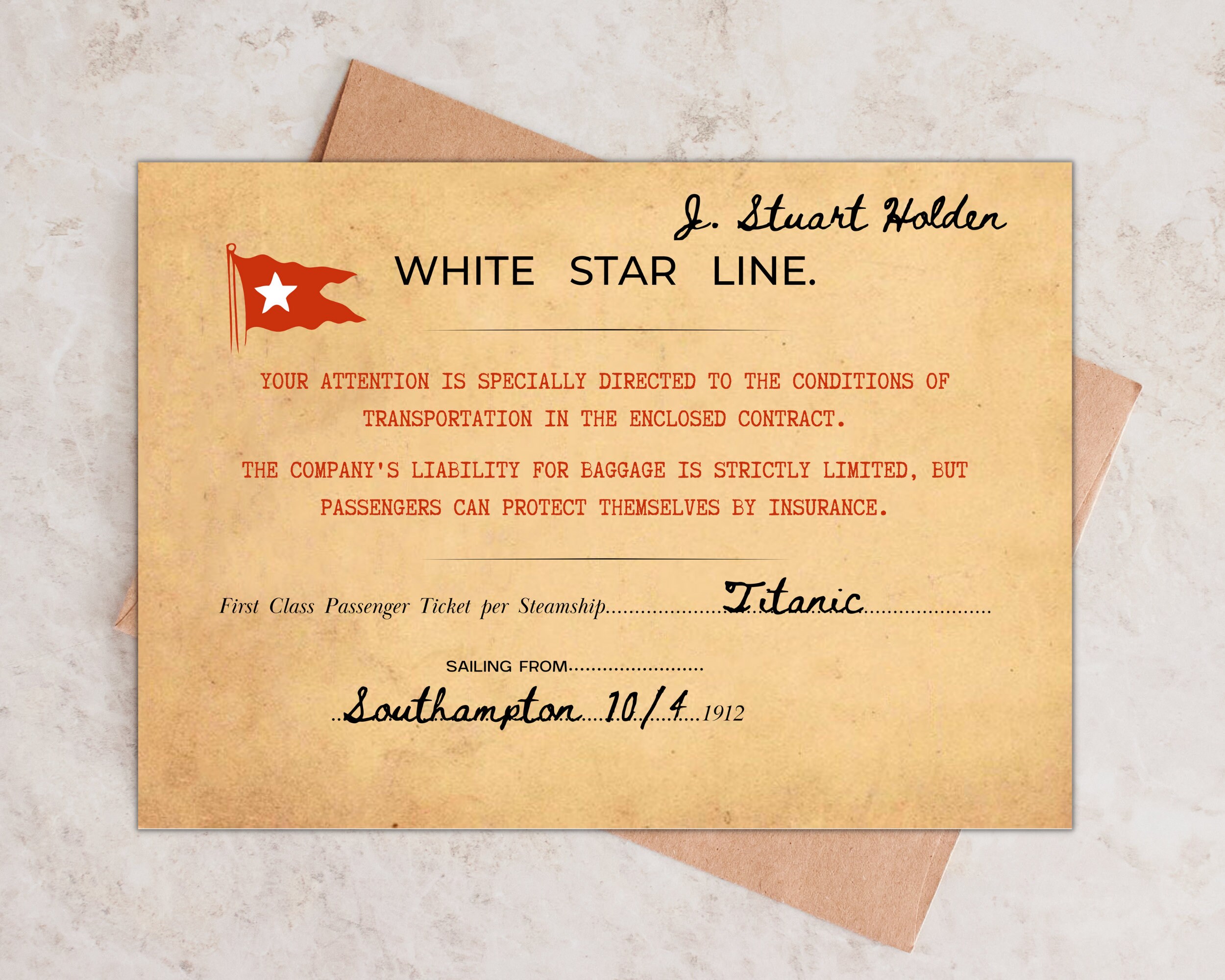 Titanic Boarding Pass Printable Template Editable Wedding Etsy