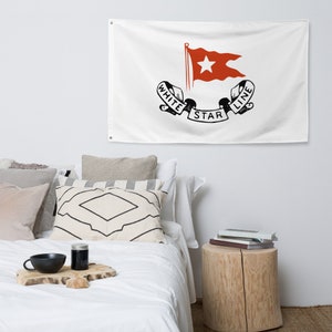 WHITES STAR LINE, RMS TITANIC CAR TAG AND CAR FLAG SET, YOU GET BOTH!