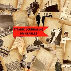 Titanic Junk Journal, Titanic Scrapbook Seiten, Vintage Titanic Ephemera, Collage Sheets, digitales Scrapbooking, Instant Download, printable