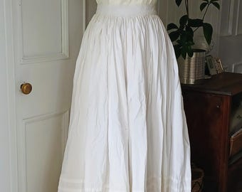 Victorian Style Cotton Floor Length Skirt With Frill Detail