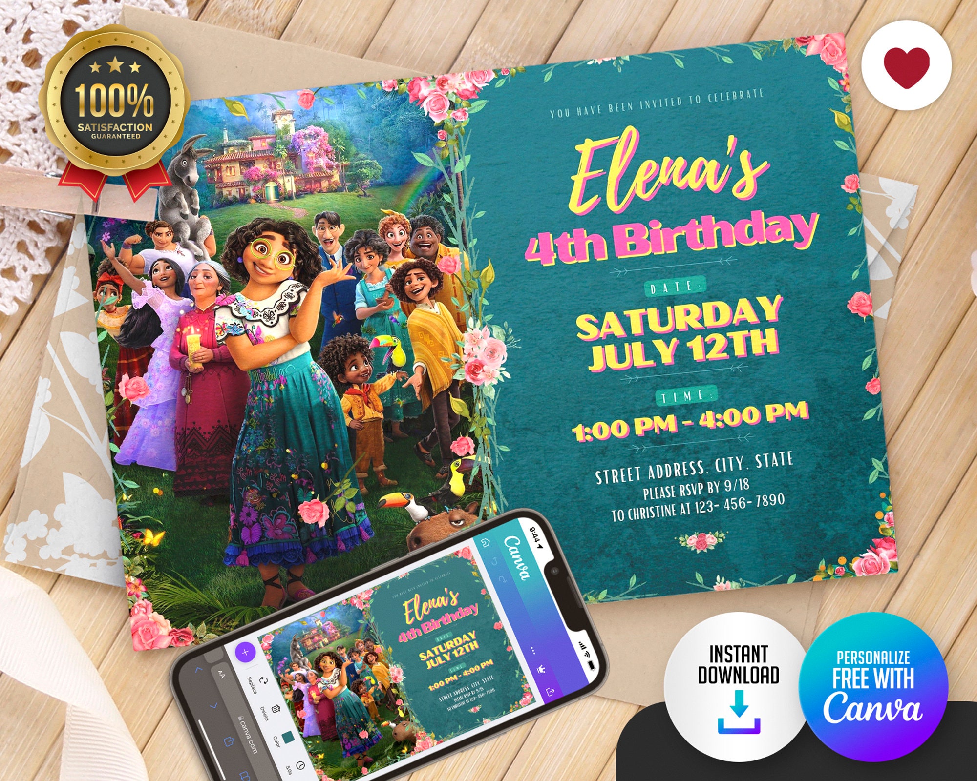 Encanto Birthday Invitation Encanto Invitation Isabella Etsy UK