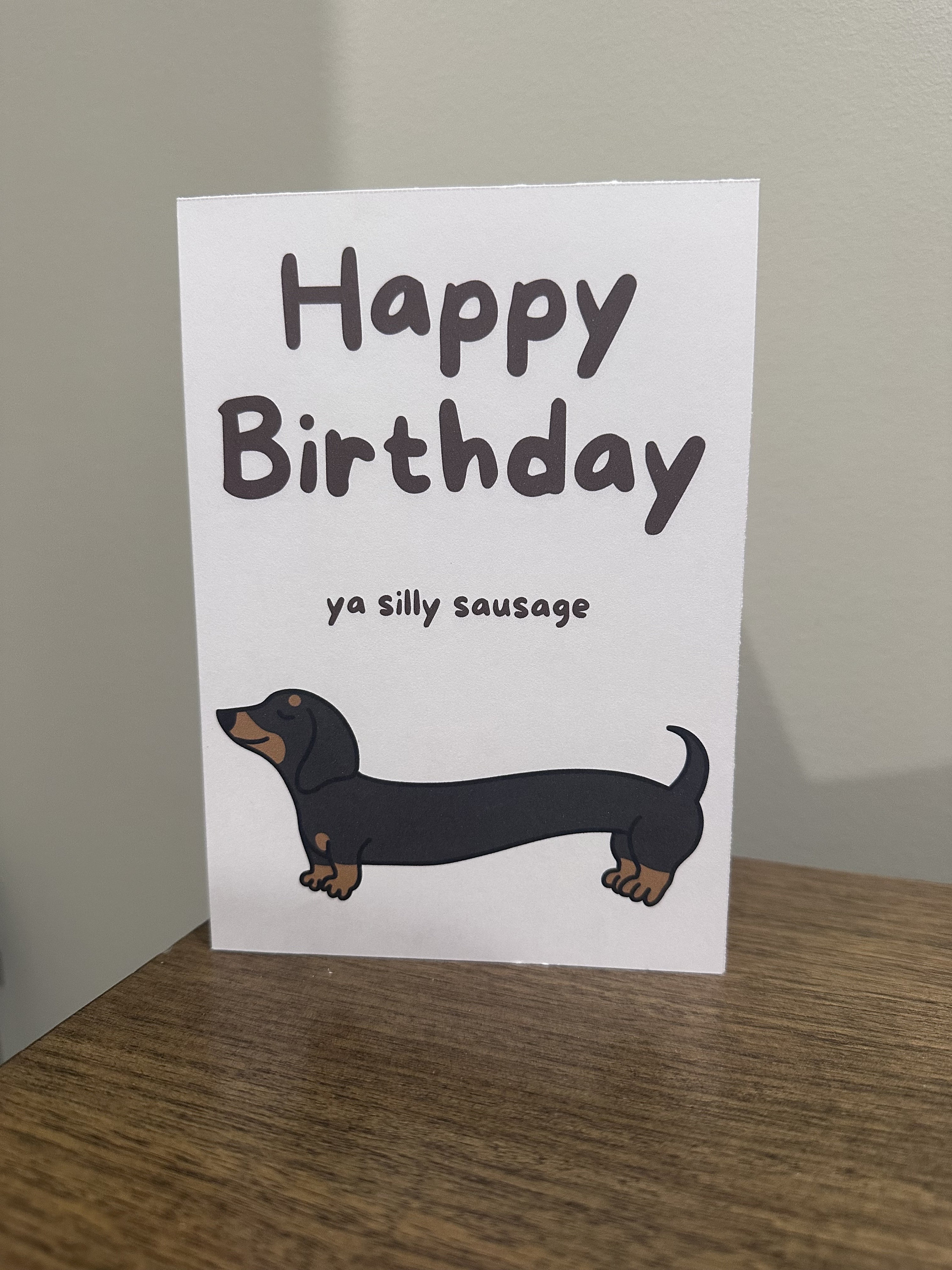 Sausage Dog Birthday Card - Dachshund Funny Card - Etsy