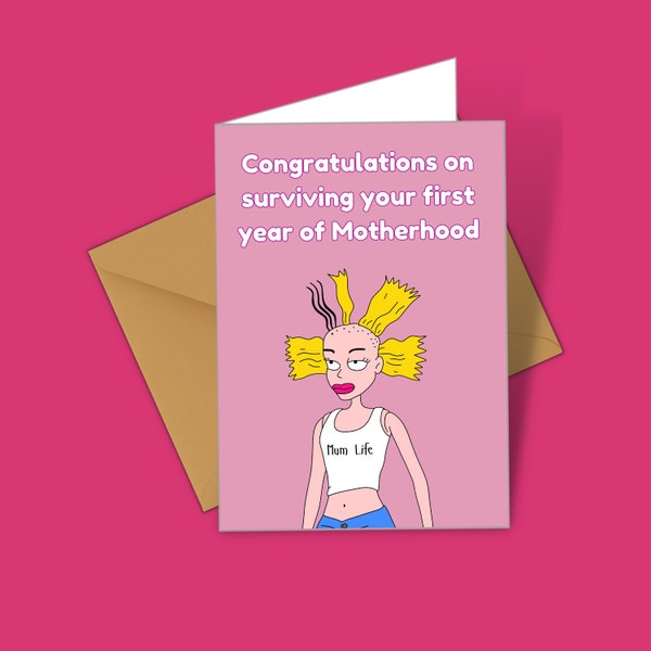 Rugrats 1st Birthday Card For Mum: 90s Novelty Card