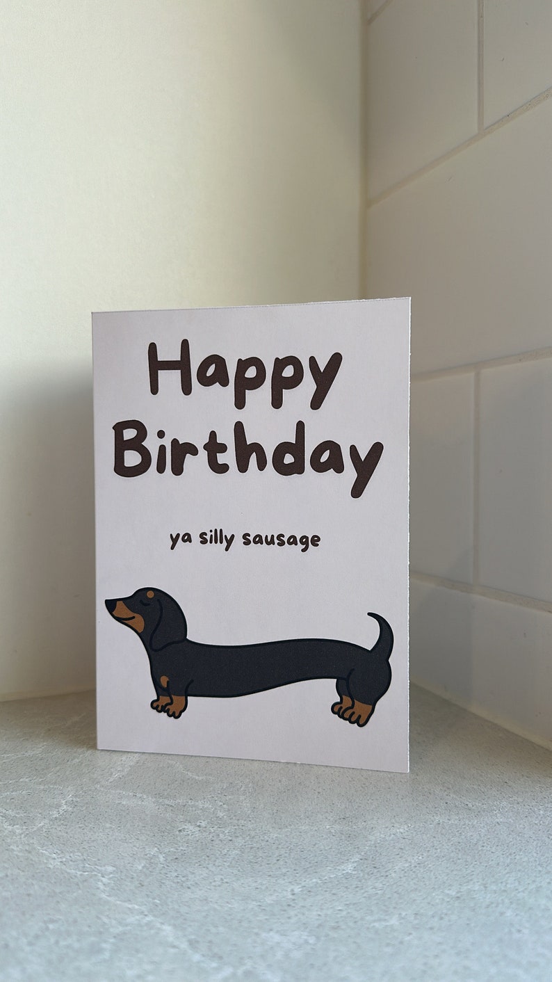 Sausage Dog Birthday Card - Dachshund Funny Card - Etsy