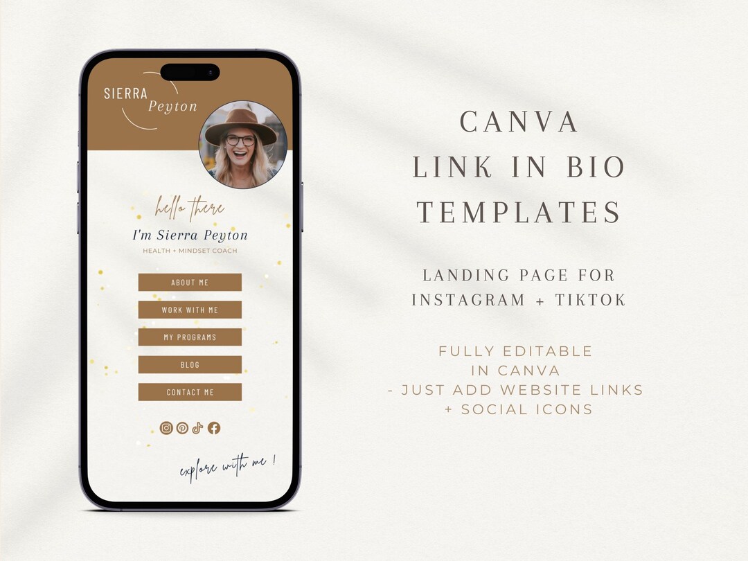 Link in Bio Canva Template Instagram Landing Page Template - Etsy