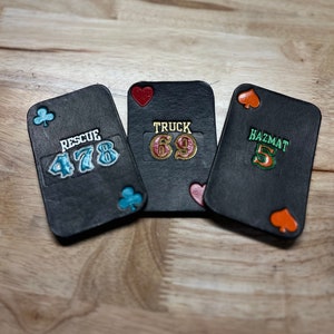 Custom Leather Firefighter Helmet Playing Cards