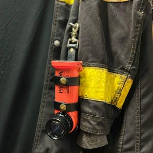 Custom Leather Inverted Firefighter Flashlight Holder