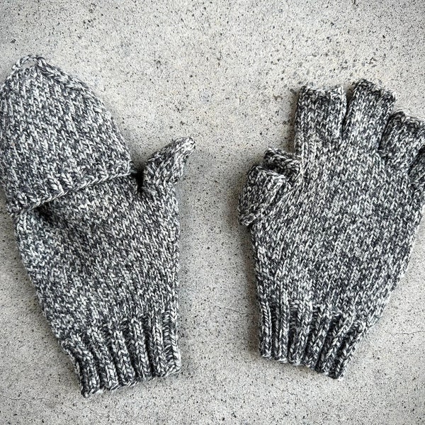 Men's Convertible Gloves / Mittens (Knitting Pattern) - PDF Download