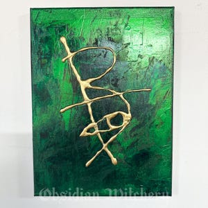 Beelzebub Sigil Painting | Altar Artwork | Occult Decor | Ooak Dark Artwork |