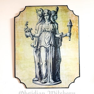 Hécate / Hécate / Decoración de pared de altar / Decoración de altar de brujas / Ritual de altar de brujas / Diosa femenina / Suministros paganos de brujería