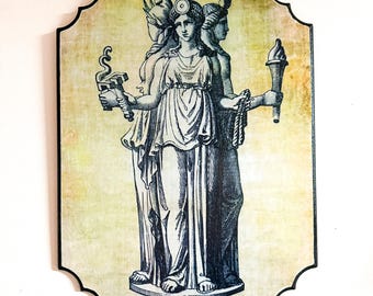 Hekate | Hecate | Altar Wall Decor | Witch Altar Decor | Witch Altar Ritual | Feminine Goddess | Witchcraft Pagan Supplies
