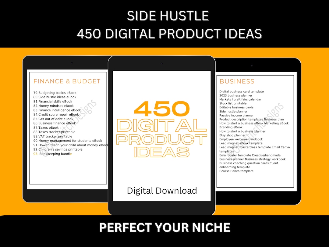 450 Digital Product Ideas to Sell on Etsy // Printables to Sell Online