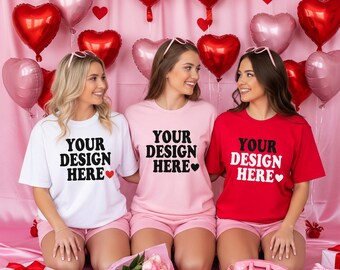 Maqueta de camiseta de San Valentín de Comfort Colors / Camiseta de moda CC1717 (JPG)