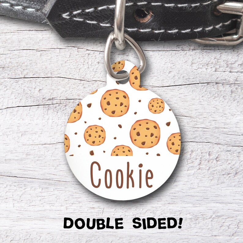 Cookie Dog Tag Handmade Double Sided Cat Dog Pet Name Tag Etsy Australia