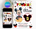 Oh Twodles Invitation, Mickey Birthday Invitation, Mickey Mouse Invitations, Mouse Editable Invitation, Mickey Twodles invite, Canva
