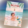Moana Invite Template, Editable in Canva (Digital Download)