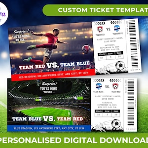 Football Ticket Gift, personalized Football Tickets, Football Birthday Ticket, Printable Football Ticket, Football Game Ticket,Surprise Gift