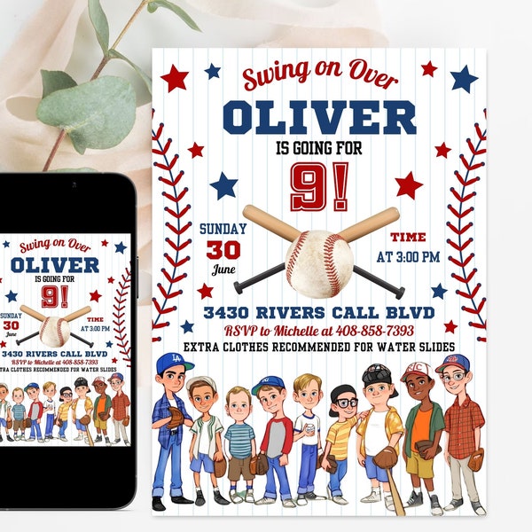 Sandlot Party Invite - Etsy