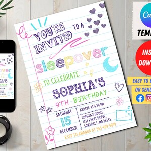 sleepover-party-invitation-etsy