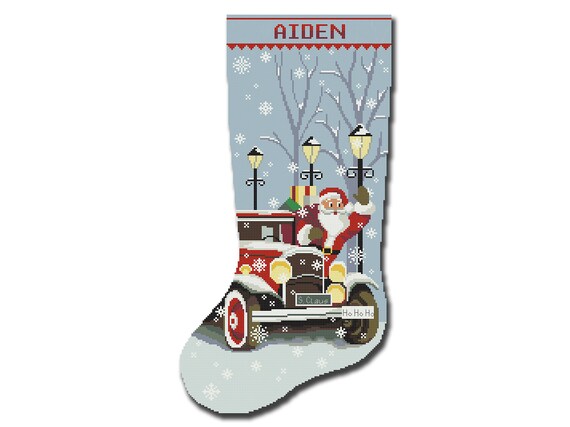 Cross Stitch Kits for Adults, Stamped Personalized Christmas Stockings Cute  Xmas Dinosaur Needlepoint Counted Easy Simple Cross-Stitch Patterns for