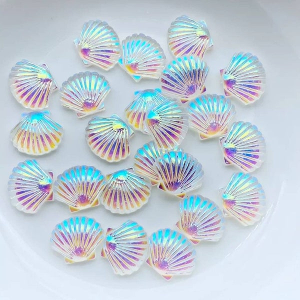 10 Shiny Seashell Charms Nail Art Embellishments