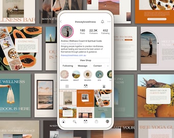 Boho Social Media Templates | Canva Template Pack | Instagram Templates | IG Template Pack | IG Story Templates | Reel covers