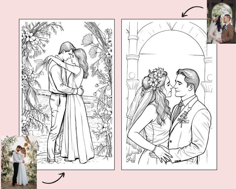 5 páginas personalizadas para colorear, foto personalizada para colorear, libro para colorear imprimible, regalo para niños, regalo para el primer Día del Padre (digital) imagen 7