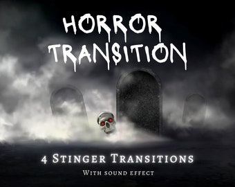 Horror Stinger Transition, Animated Spooky Twitch Scene Transition, Halloween Stinger Transition For OBS Streamlabs