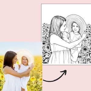 5 páginas personalizadas para colorear, foto personalizada para colorear, libro para colorear imprimible, regalo para niños, regalo para el primer Día del Padre (digital) imagen 9