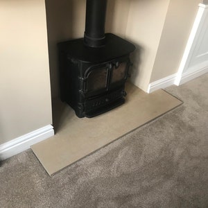 Fireplace hearth cut to size
