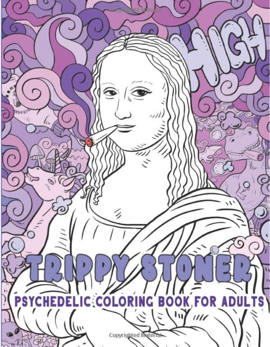 TRIPPY STONER Psychedelic Coloring Book for Adults Stress Etsy