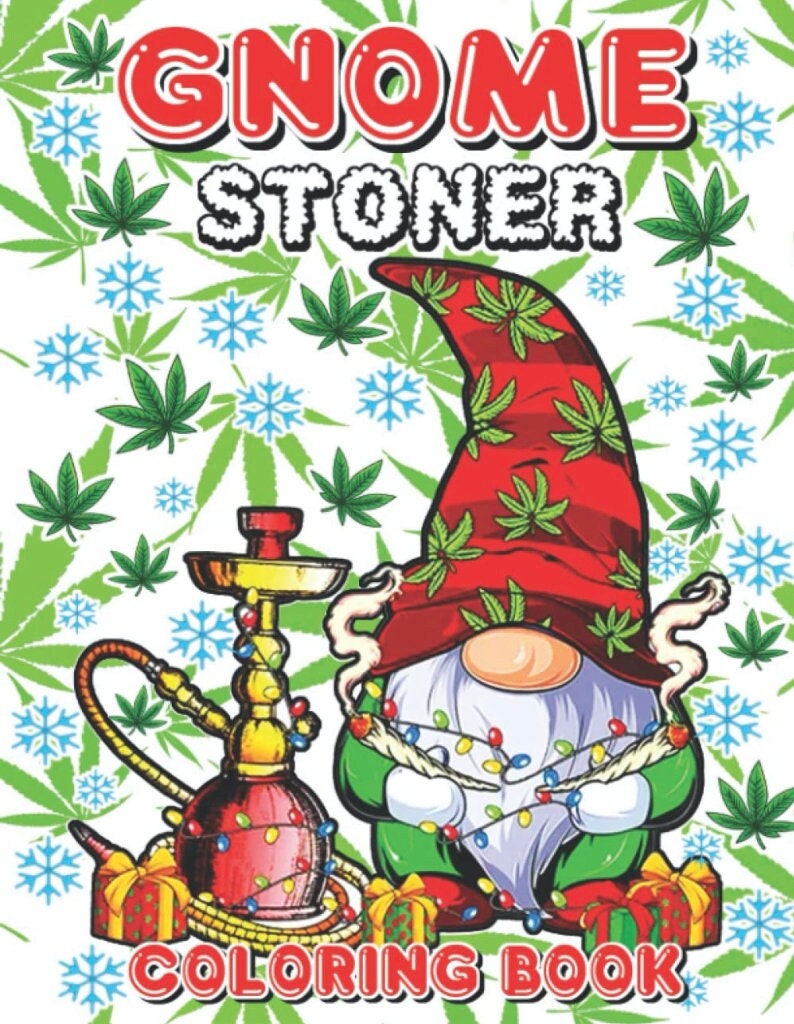 Gnome Stoner Coloring Book: Funny Weed Coloring Book for - Etsy