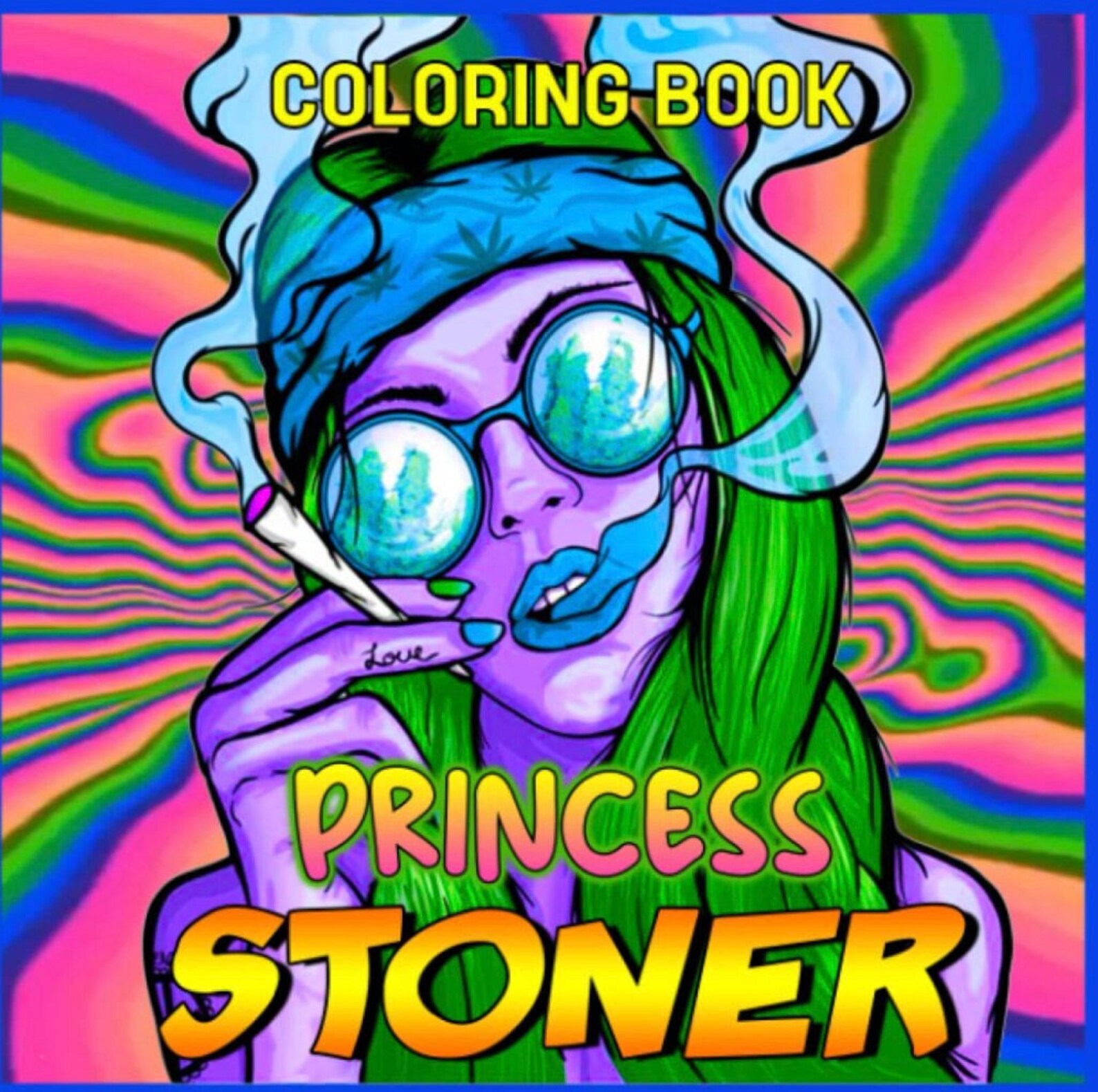 Princess Stoner Coloring Book for Pot Heads 45 Funny Etsy