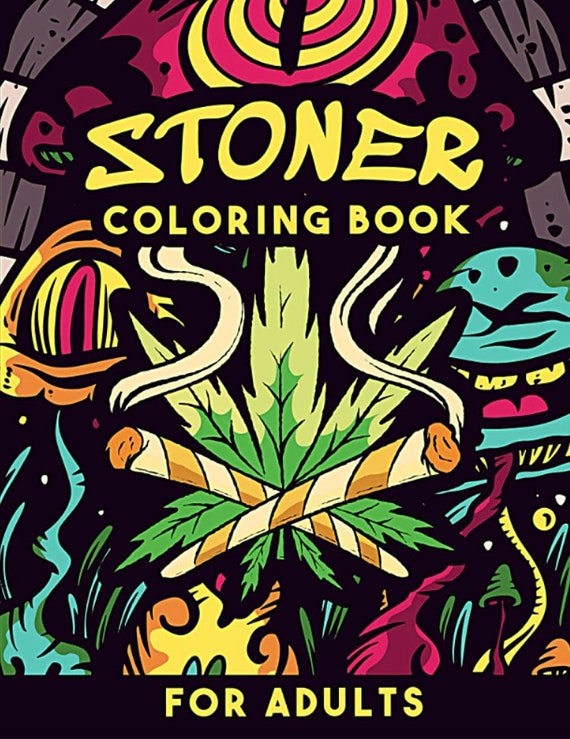 90s Cartoon Stoner Coloring Book: Trippy Adult Coloring Book With